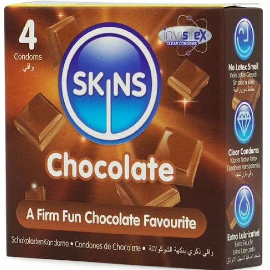 Skins – Pack de 4 Préservatifs Premium Chocolat