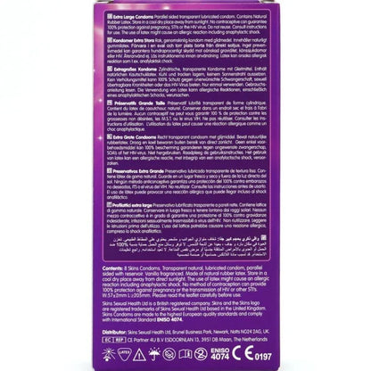 Skins – Pack de 8 Préservatifs Extra Larges Premium