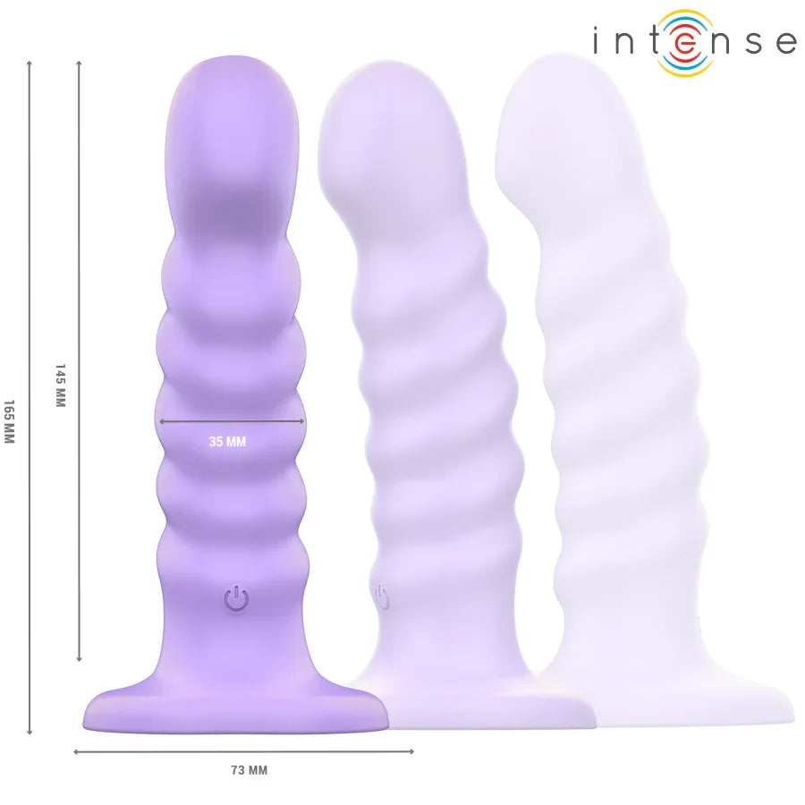 Intense – Brenda Vibrateur taille M Design Spirale 10 Vibrations Violet Télécommande