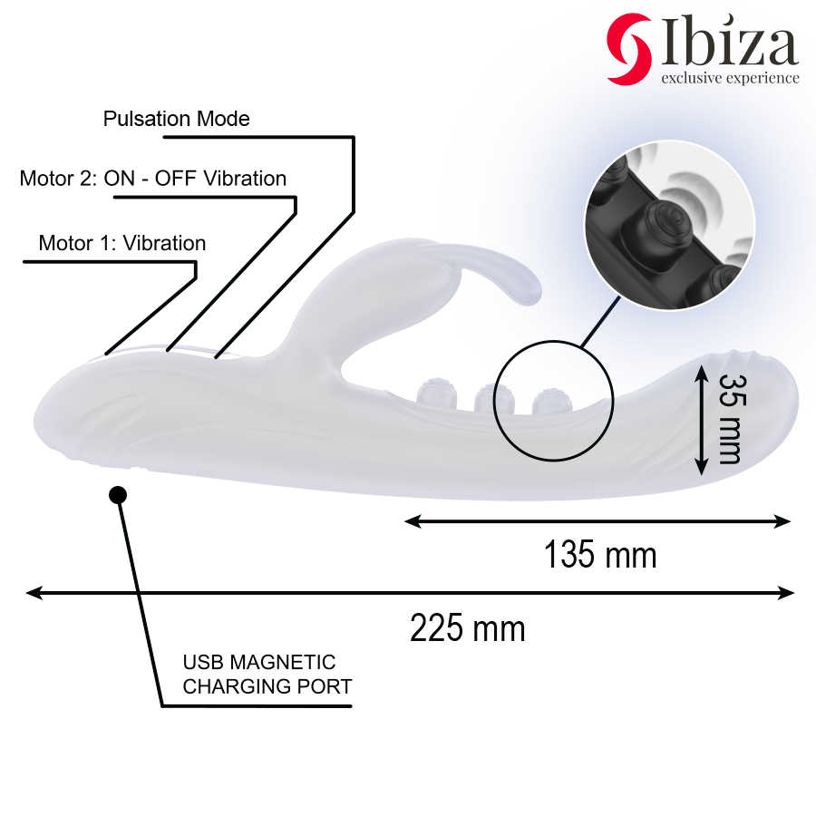Vibrateur lapin vibrant à pulsation – Ibiza