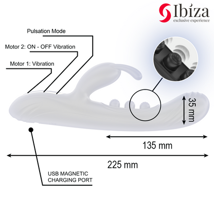 Vibrateur lapin vibrant à pulsation – Ibiza