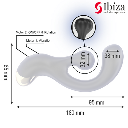 Vibrateur stimulateur vibrant et rotatif – Ibiza