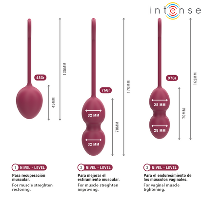 Kit charli kegel ball bourgogne – Intense