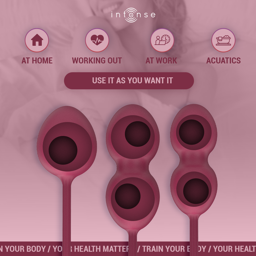 Kit charli kegel ball bourgogne – Intense