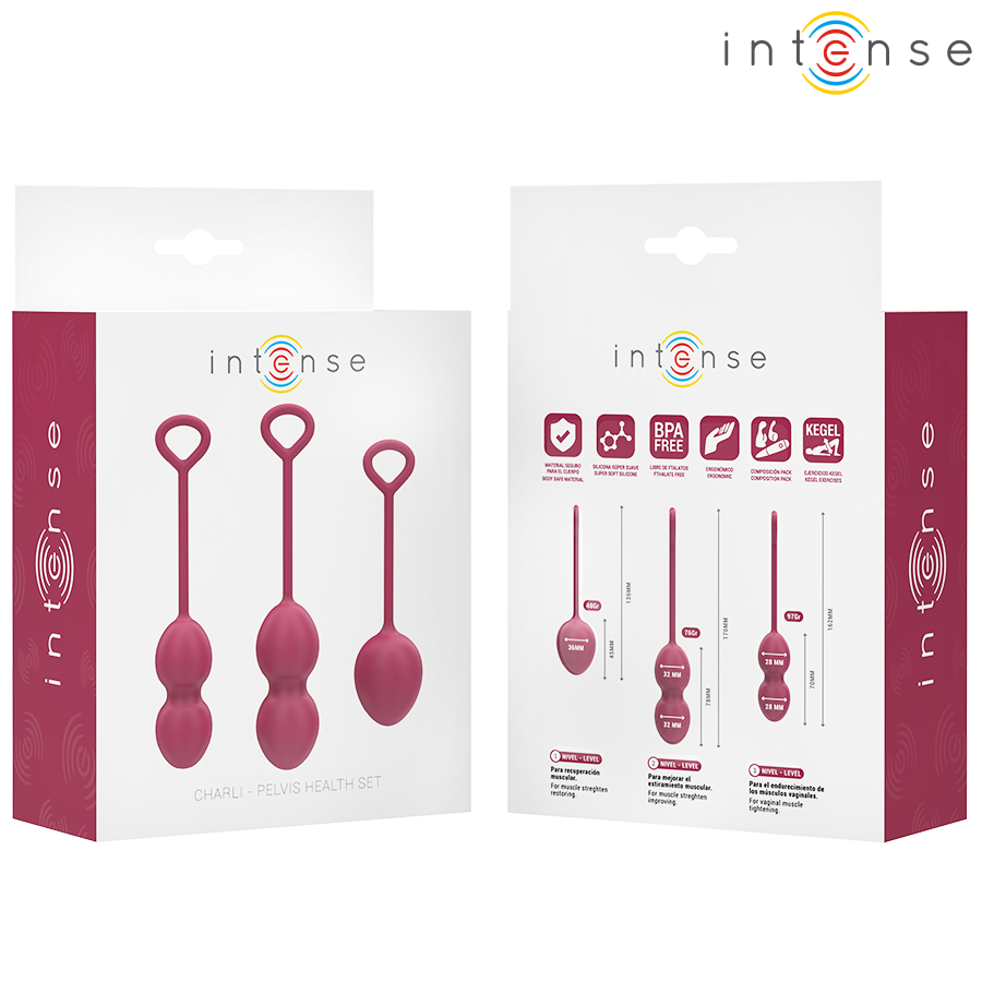 Kit charli kegel ball bourgogne – Intense