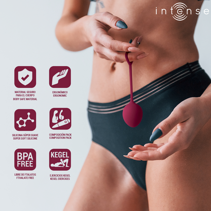 Kit charli kegel ball bourgogne – Intense