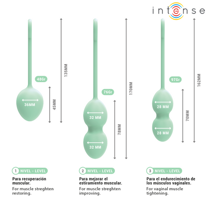 Kit de boules de kegel charli vert clair – Intense