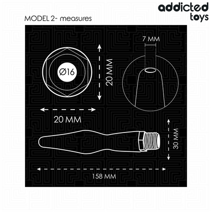 Nettoyeur anal avec adaptateur universel modèle 2 – Addicted Toys