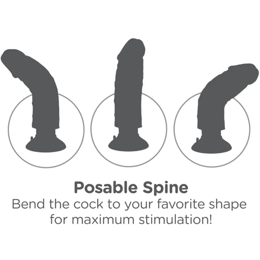 Vibrateur bite vibrante marron 20,32 cm – King Cock