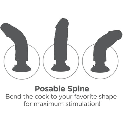 Vibrateur bite vibrante marron 20,32 cm – King Cock
