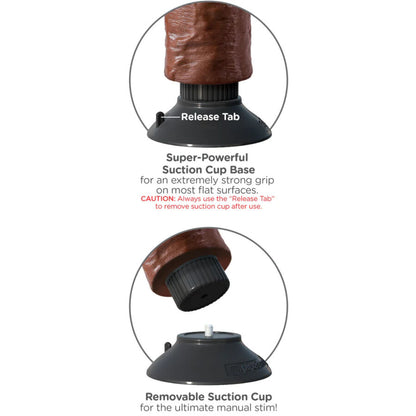 Vibrateur bite vibrante marron 20,32 cm – King Cock
