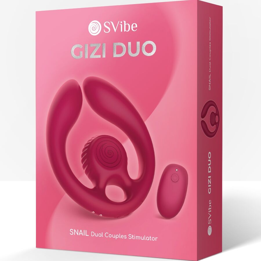 Gizi duo stimulateur pour couples télécommande bourgogne – Snail Vibe