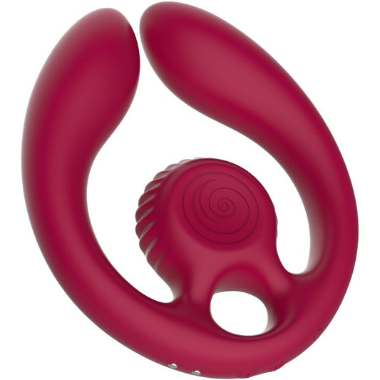 Gizi duo stimulateur pour couples télécommande bourgogne – Snail Vibe