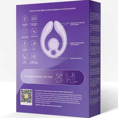 Gizi duo stimulateur pour couples télécommande lilas – Snail Vibe