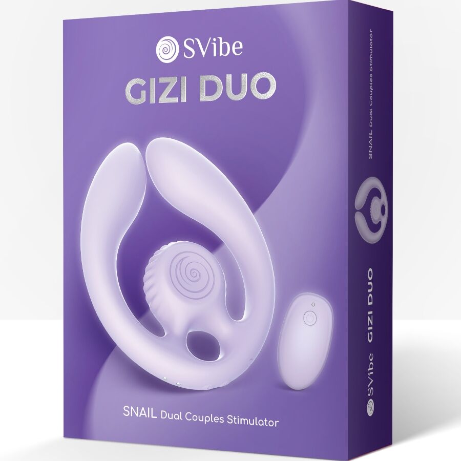 Gizi duo stimulateur pour couples télécommande lilas – Snail Vibe