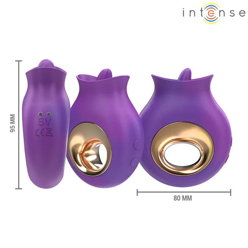 Intense Tuli Stimulateur Clitoris 9 Vibrations & 9 Oscillations Violet