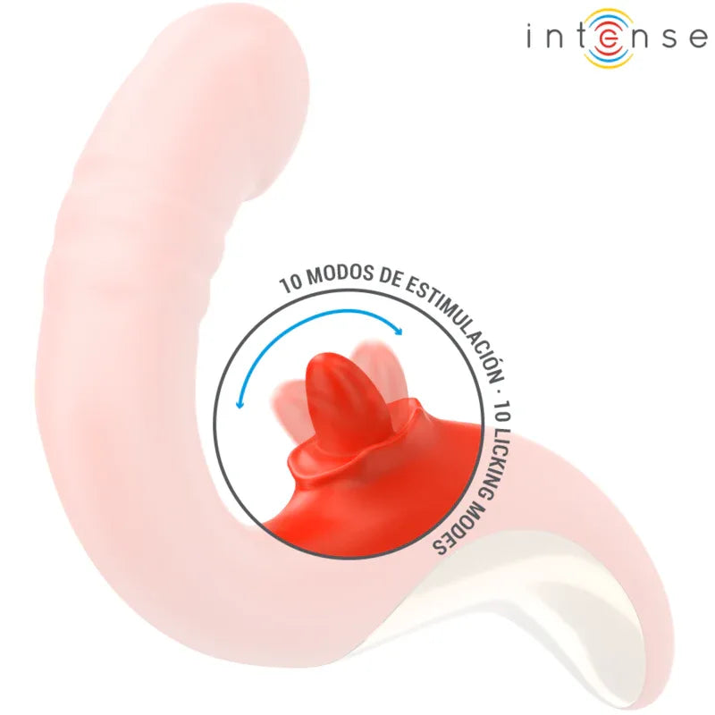 Intense Vibrateur et Stimulateur Paulina en Forme de U Rouge