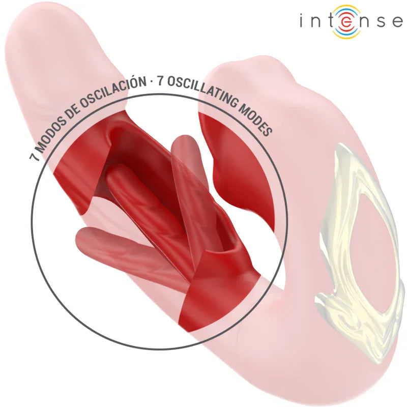 Intense Nathy Double Vibrateur avec Bouche Stimulante Multifonction Rouge