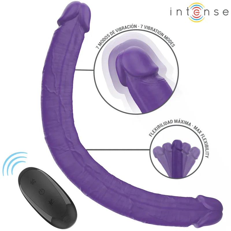 Intense Gunter Dildo Double Vibrateur 40 cm Violet Télécommande