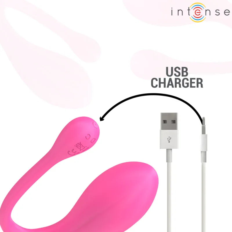 Intense Janice U Vibrateur Double Stimulation 10 Vibrations Rose Télécommande