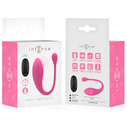 Intense Janice U Vibrateur Double Stimulation 10 Vibrations Rose Télécommande
