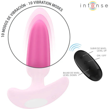Intense Ross Anal Plug 10 Vibrations Rose Télécommande