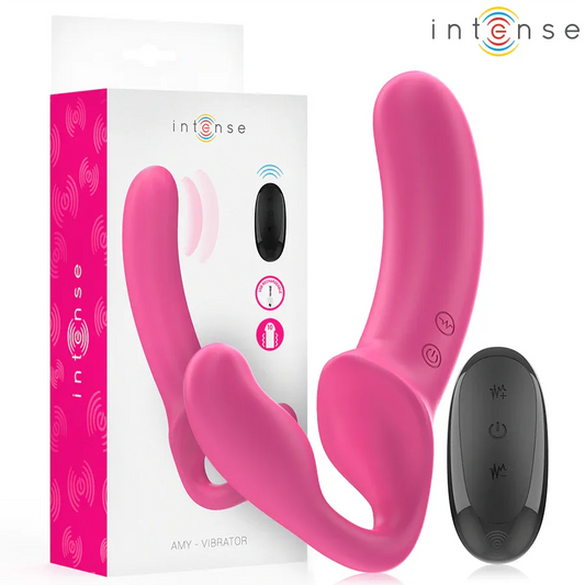 Intense Amy Double Vibrateur 20 cm Rose Télécommande