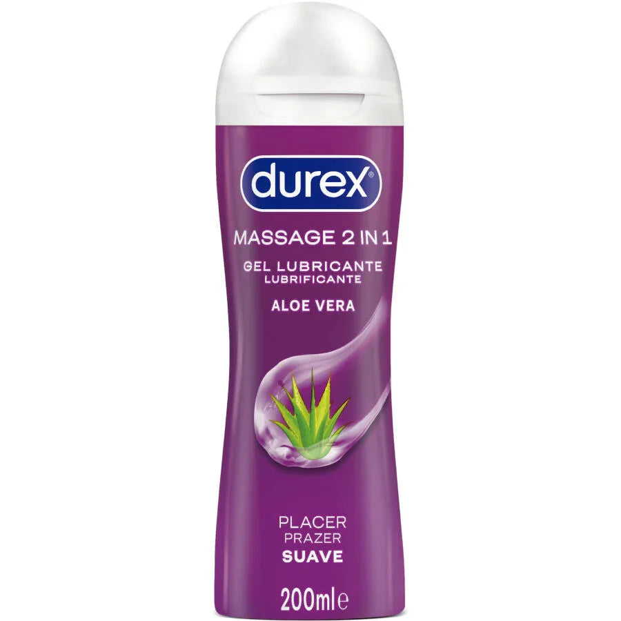 Durex – Gel Lubrifiant de Massage Doux à L'Aloe Vera 200 ml