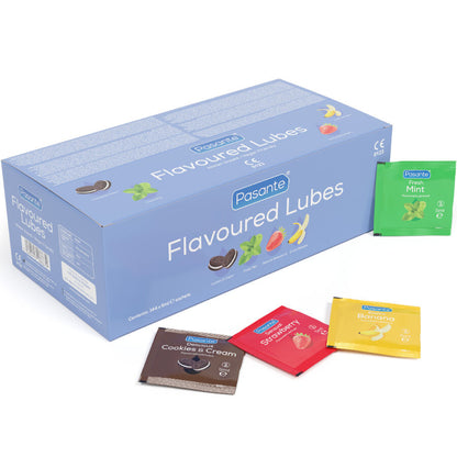 Boîte de lubrifiants aromatisés 144 unités 5 ml – Pasante