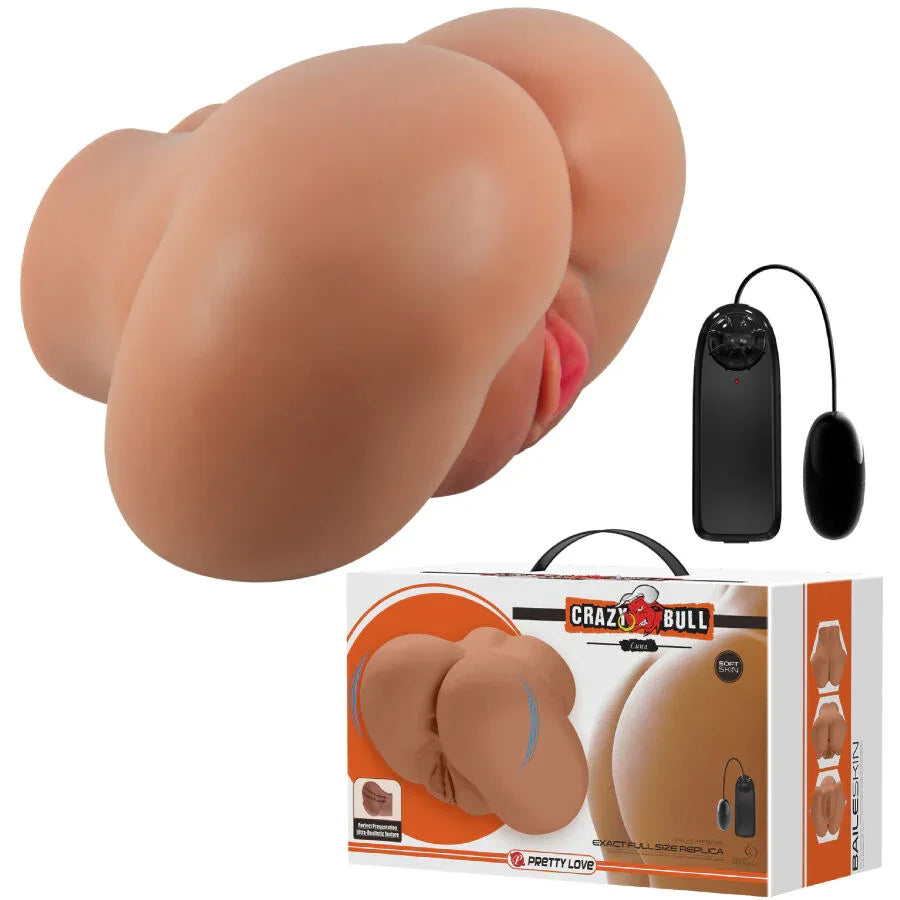 Crazy Bull – Luna Vibrateur Fessier avec Contrôle Réaliste du Vagin et de L'Anus à Télécommande
