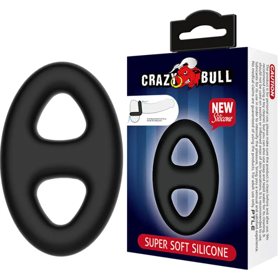 Crazy Bull – Bague en Silicone Double Ovale