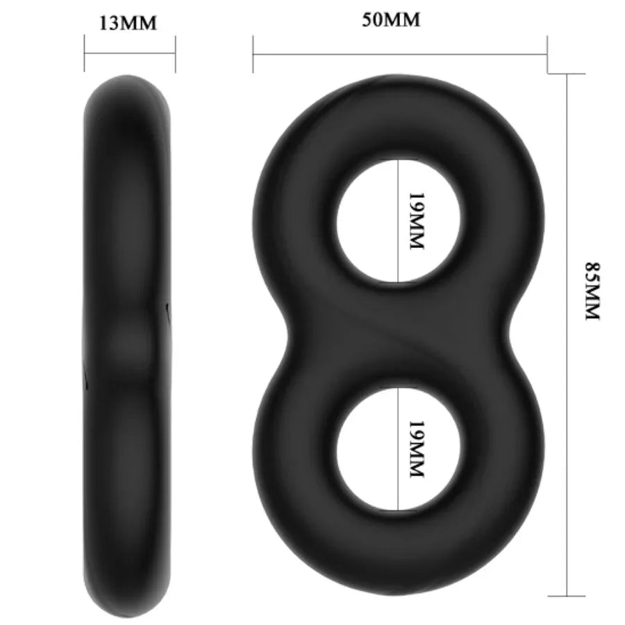 Crazy Bull – Bague en Silicone Double Infinity