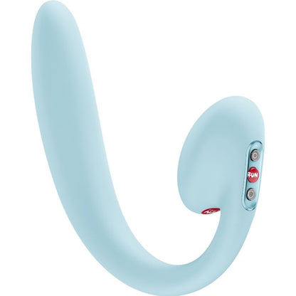 Vibrateur à double impulsion d'air crescendo inserable bleu glacé – Fun Factory