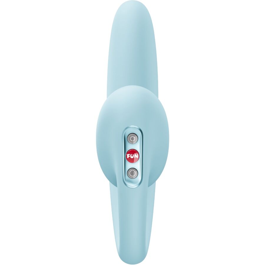 Vibrateur à double impulsion d'air crescendo inserable bleu glacé – Fun Factory