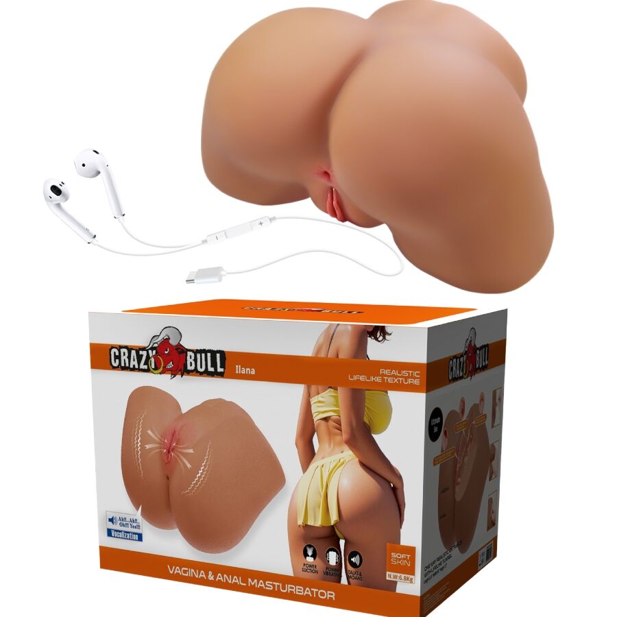 Ilana vibrateur et suçon féminin réaliste avec son 6,8 kg – Crazy Bull