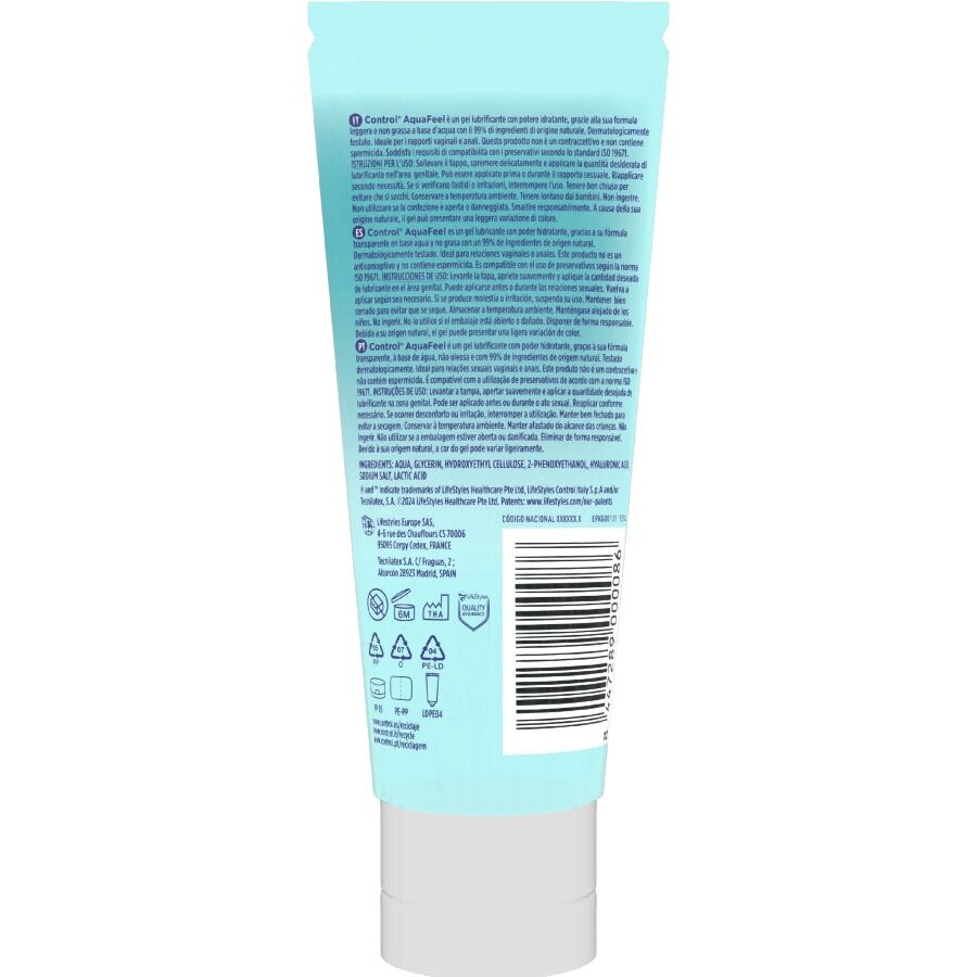 Aquafeel lubrifiant à l'acide hyaluronique 80 ml – Control