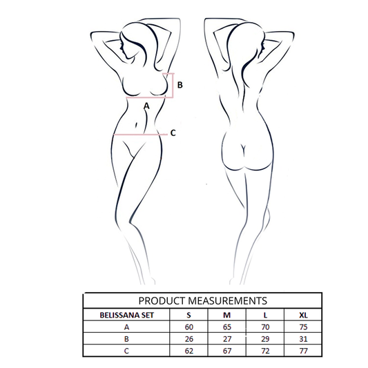 PASSION - ENSEMBLE SOUTIEN-GORGE + STRING BELISSANA BLEU L/XL