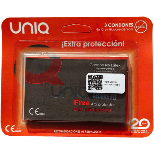 Préservatifs sans latex secure fit 3 unités – Uniq