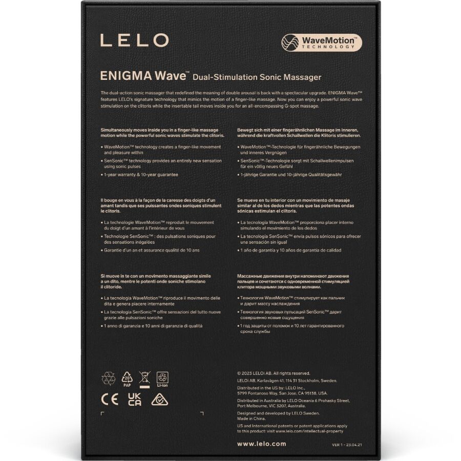 Enigma wave vibration triple massager noir – Lelo