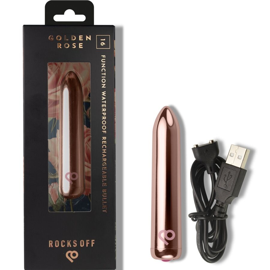 Vibrateur balle vibrante rechargeable rose dorée – Rocks-Off