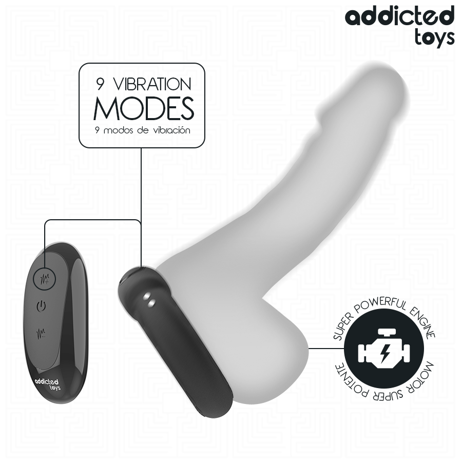 Vibrateur anneau pénitentiaire vibrant à effet chauffant avec télécommande – Addicted Toys