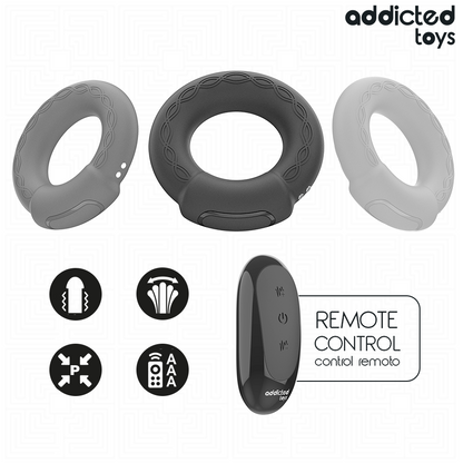 Vibrateur anneau pénitentiaire vibrant à effet chauffant avec télécommande – Addicted Toys