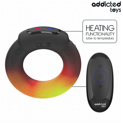 Vibrateur anneau pénitentiaire vibrant à effet chauffant avec télécommande – Addicted Toys