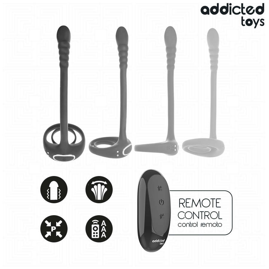 Vibrateur anneau pénitentiaire vibrant pour point p avec télécommande – Addicted Toys