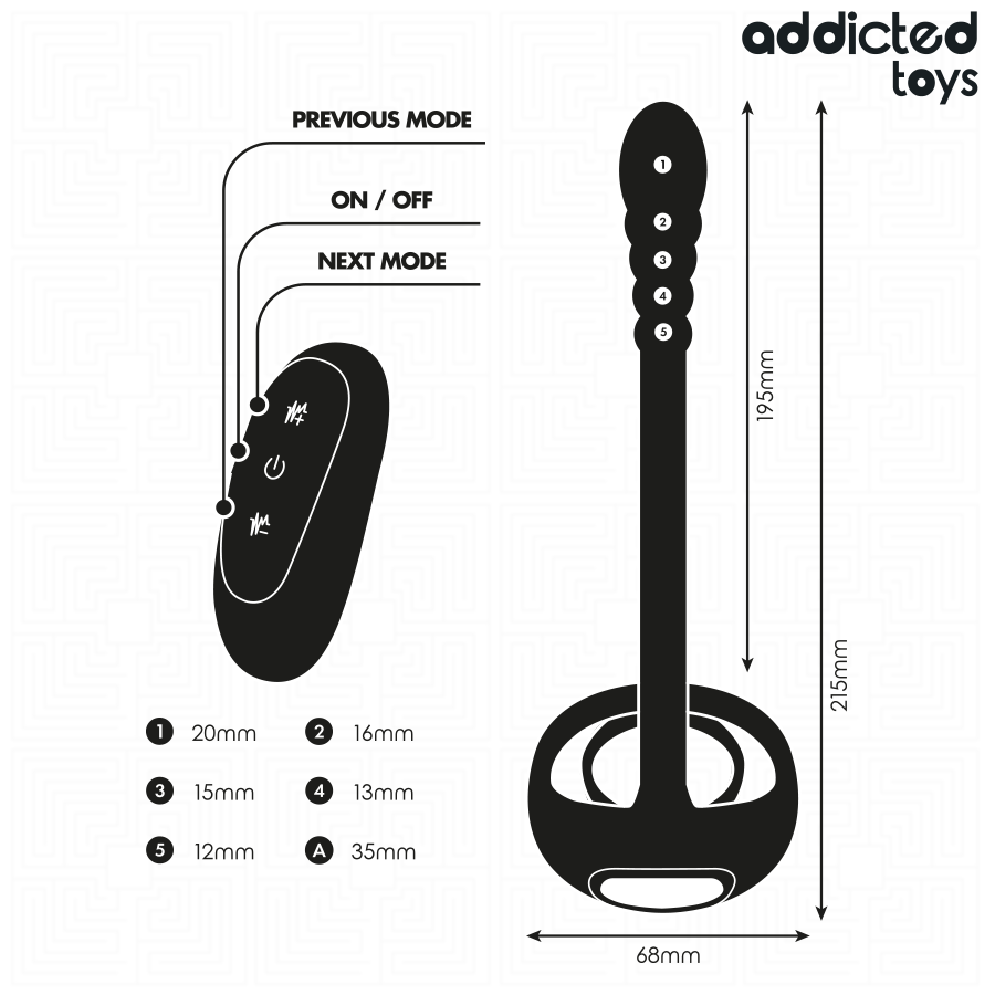 Vibrateur anneau pénitentiaire vibrant pour point p avec télécommande – Addicted Toys