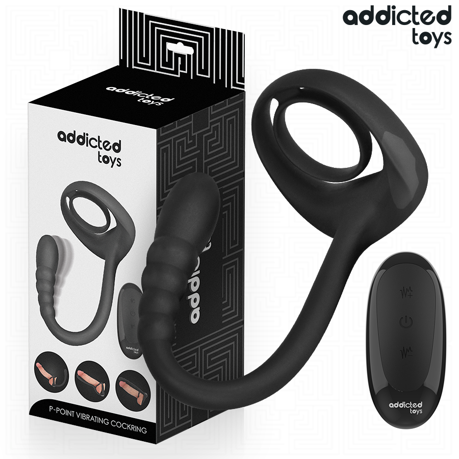 Vibrateur anneau pénitentiaire vibrant pour point p avec télécommande – Addicted Toys