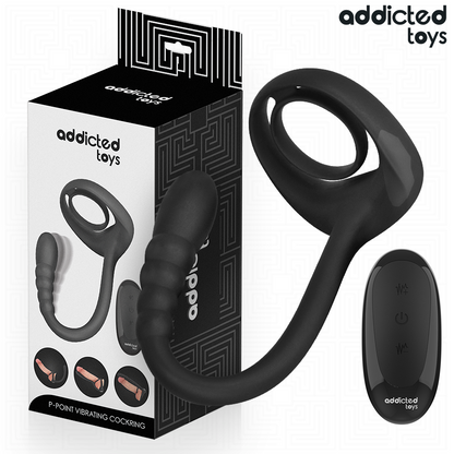 Vibrateur anneau pénitentiaire vibrant pour point p avec télécommande – Addicted Toys