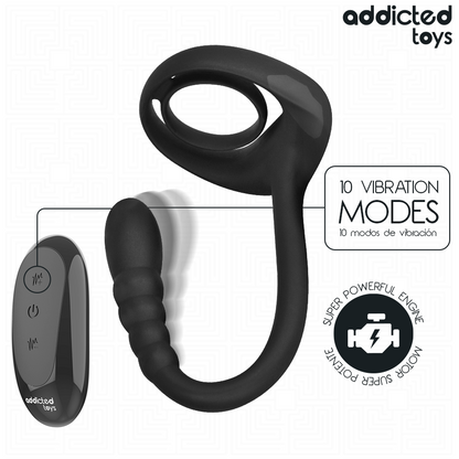 Vibrateur anneau pénitentiaire vibrant pour point p avec télécommande – Addicted Toys