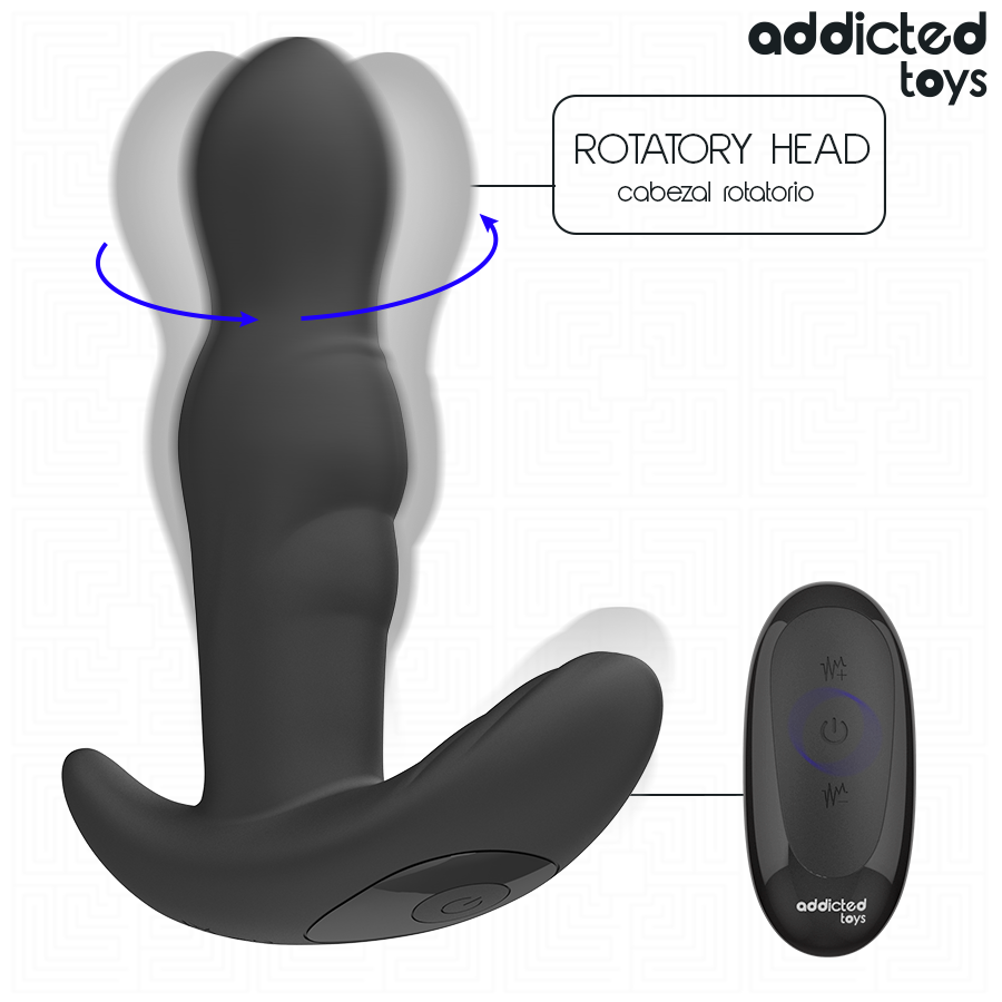 Vibrateur plug anal vibrant et rotatif avec télécommande – Addicted Toys
