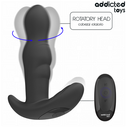 Vibrateur plug anal vibrant et rotatif avec télécommande – Addicted Toys